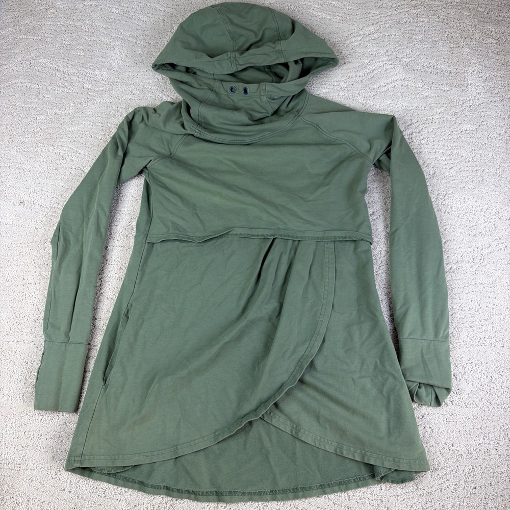 NWOT‎ Women's Latched Mama XS Pullover Hoodie Sage Green Nursing
